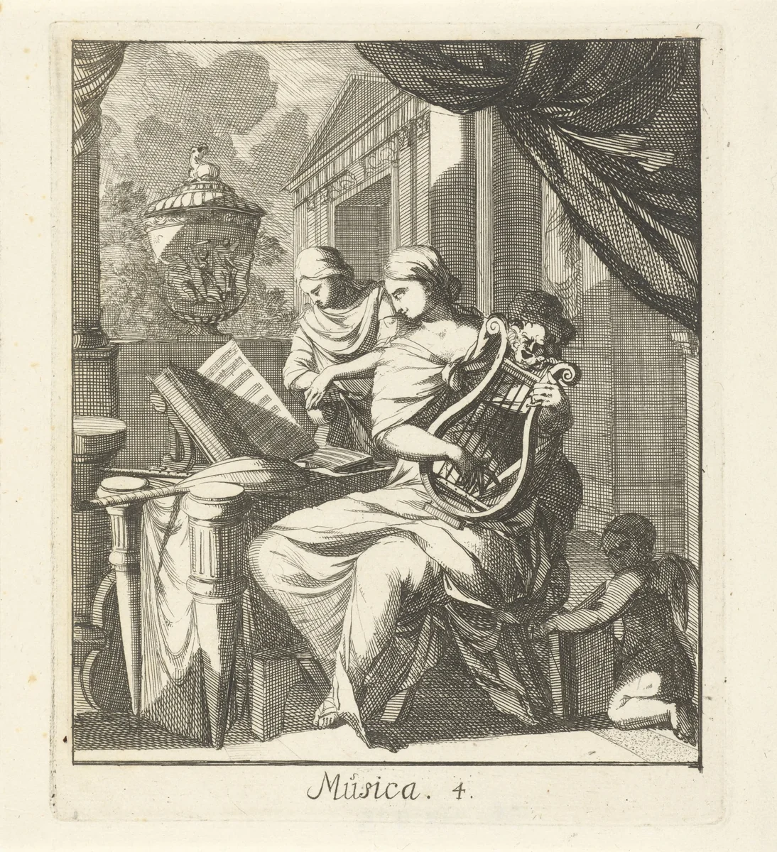 Musica by Caspar Luyken, print, 1691
