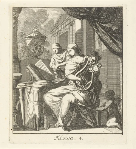 Musica by Caspar Luyken, print, 1691