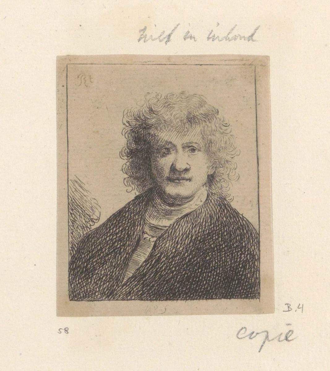 Zelfportret met brede neus by James Hazard, book, 1750-1797
