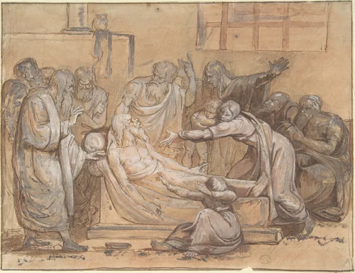 Death of Socrates by anonymous, drawing, 1800-1899