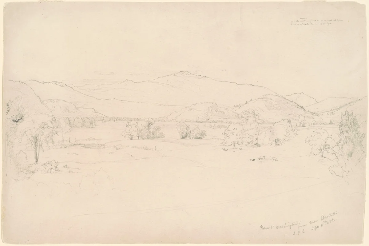 Study for "View of Mt. Washington" by Jasper Francis Cropsey, drawing, 1852