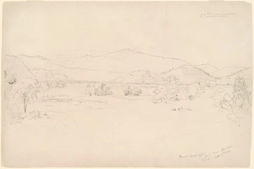 Study for "View of Mt. Washington" by Jasper Francis Cropsey, drawing, 1852
