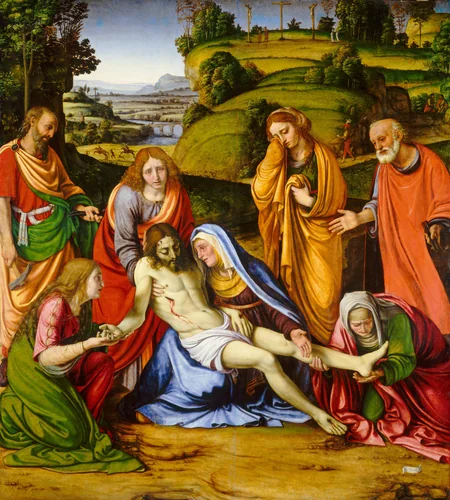 Lamentation by Andrea Solario, painting, 1505-1507