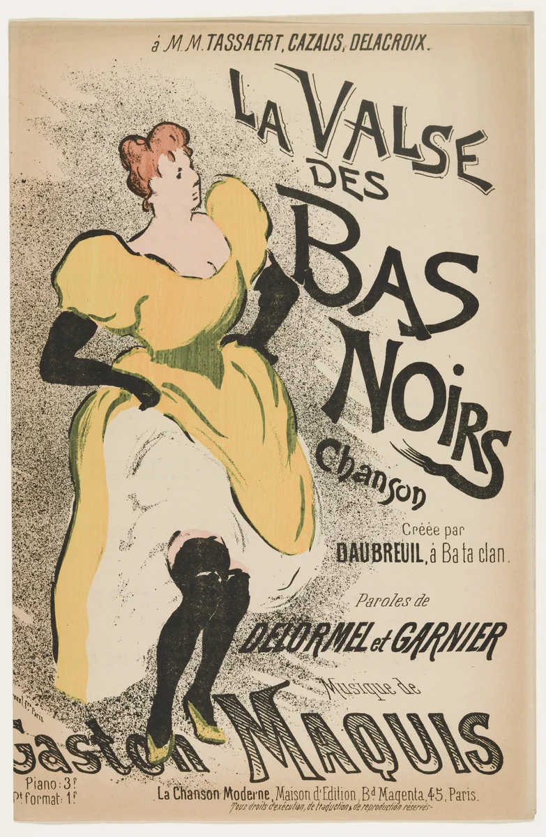 The Waltz of The Black Stockings (La Valse des bas noirs) by Henri Gabriel Ibels, print, 1893