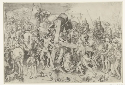 Kruisdraging by Unknown, print, 1470-1491