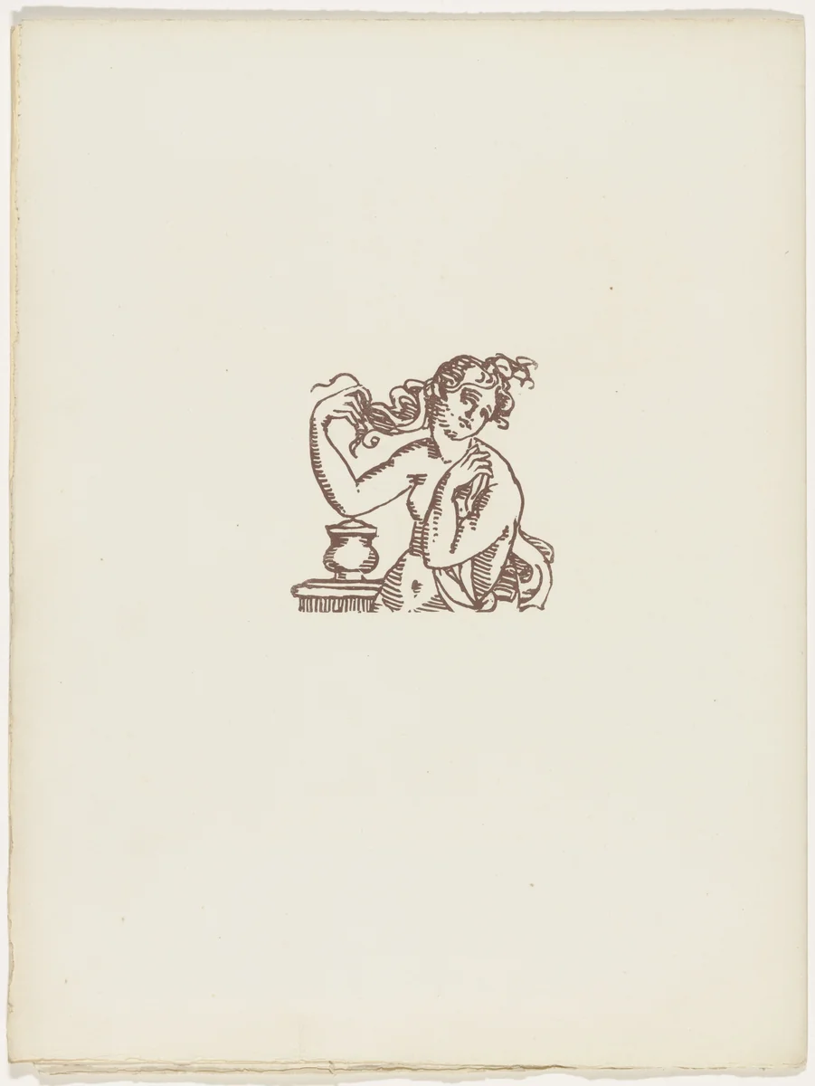 Vignette (folio 17 verso) from Les Amours (The Loves) by Émile Bernard, illustrated book, 1915