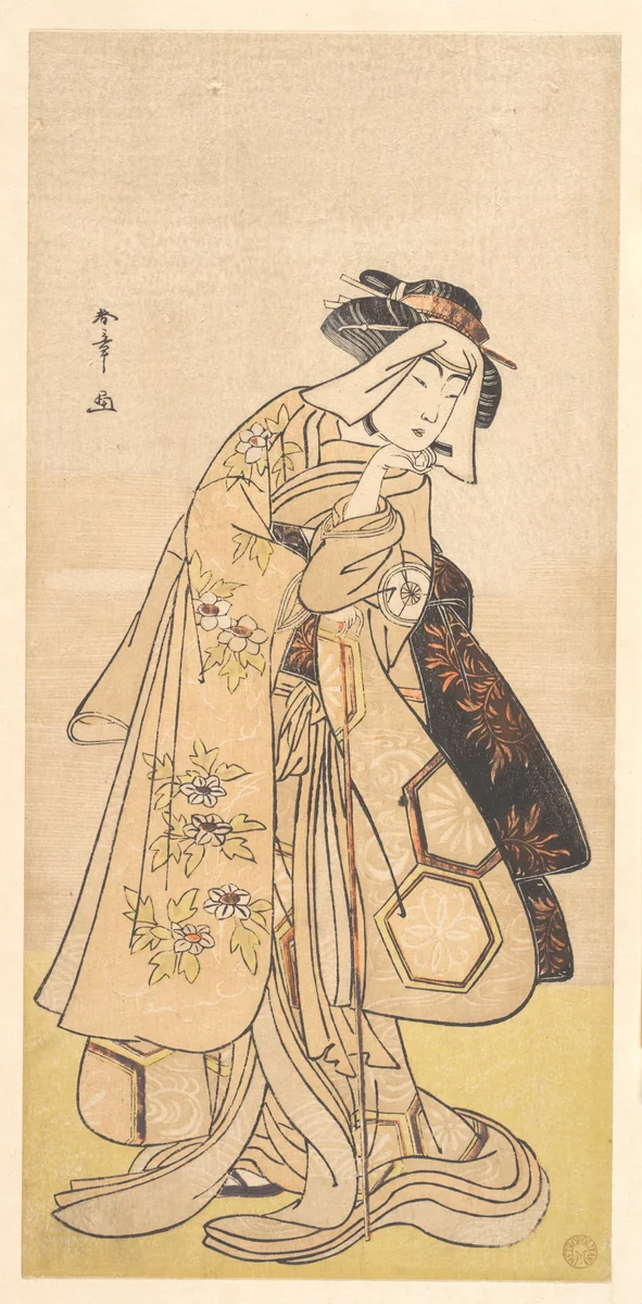 The Fourth Iwai Hanshirō as a Woman by Katsukawa Shunshô (勝川春章), print, 1769-1789