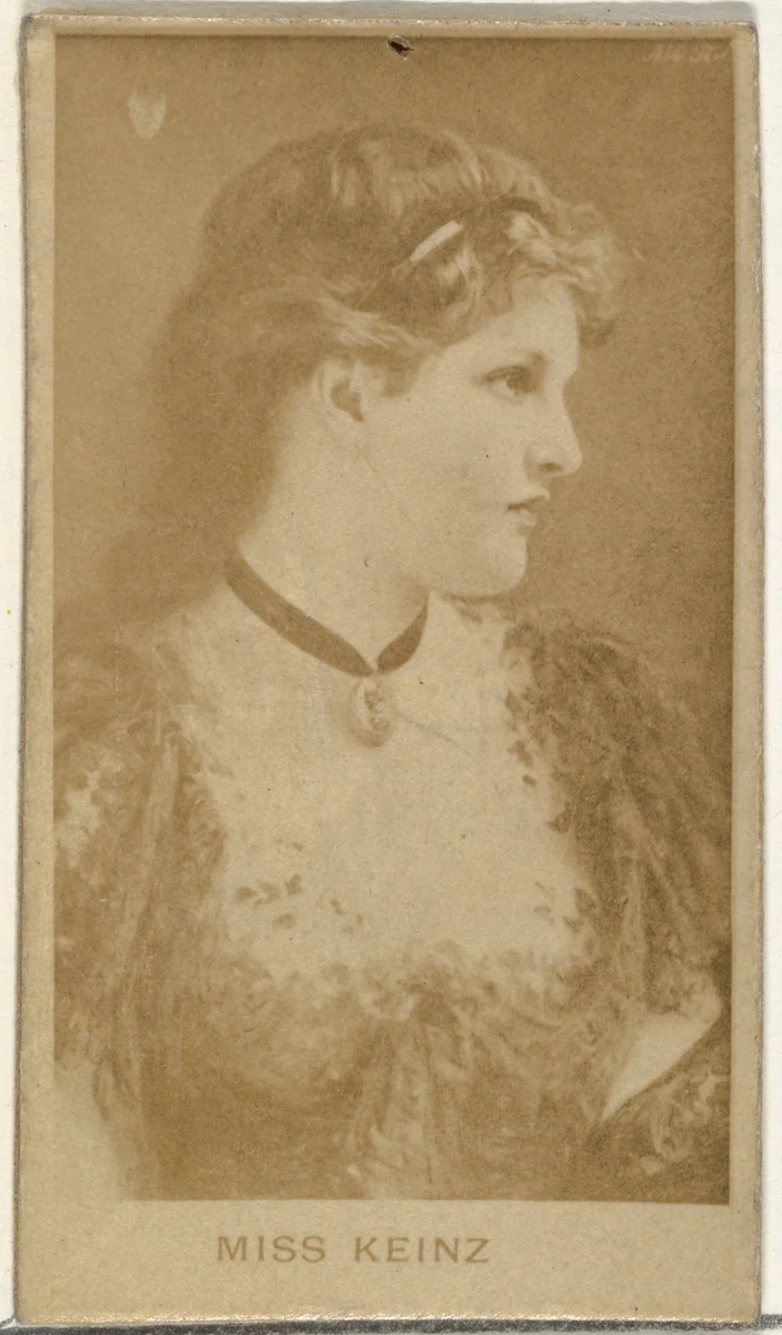 Miss Keinz, from the Actors and Actresses series (N145-8) issued by Duke Sons & Co. to promote Duke Cigarettes by W. Duke, Sons & Co., photograph, 1890-1895