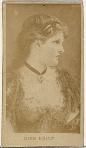 Miss Keinz, from the Actors and Actresses series (N145-8) issued by Duke Sons & Co. to promote Duke Cigarettes by W. Duke, Sons & Co., photograph, 1890-1895
