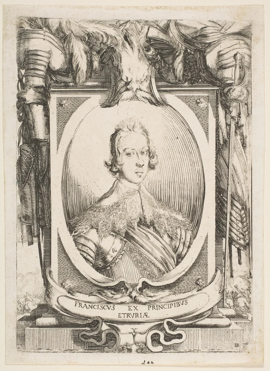 Portrait of Francesco de' Medici by Stefano della Bella, print, 1634