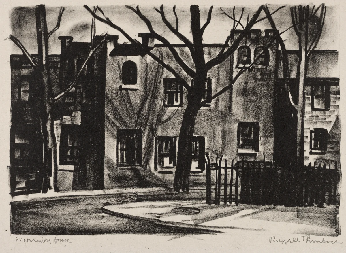 The Fraternity House by Russell T Limbach, print, 1923-1933
