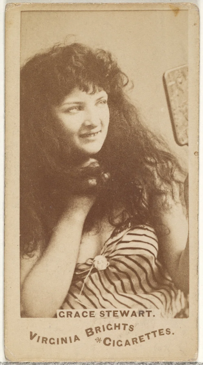 Grace Stewart, from the Actors and Actresses series (N45, Type 1) for Virginia Brights Cigarettes by Allen & Ginter, photograph, 1885-1891