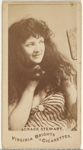 Grace Stewart, from the Actors and Actresses series (N45, Type 1) for Virginia Brights Cigarettes by Allen & Ginter, photograph, 1885-1891