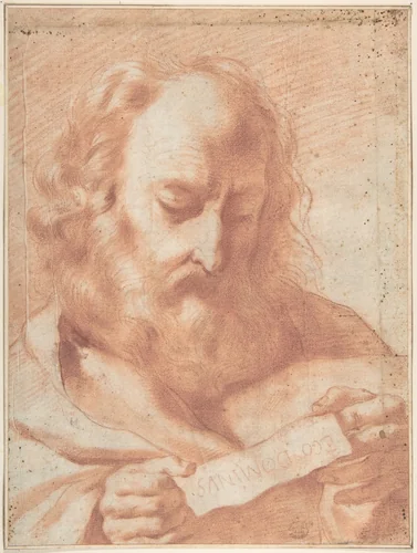 Man Reading by anonymous, drawing, 1600-1700