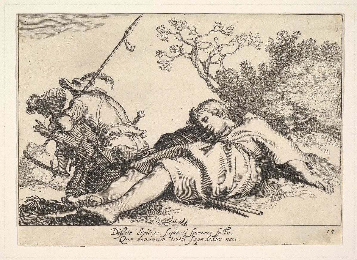Pleasures of Occupation by Cornelis Bloemaert, print, 1610-1684