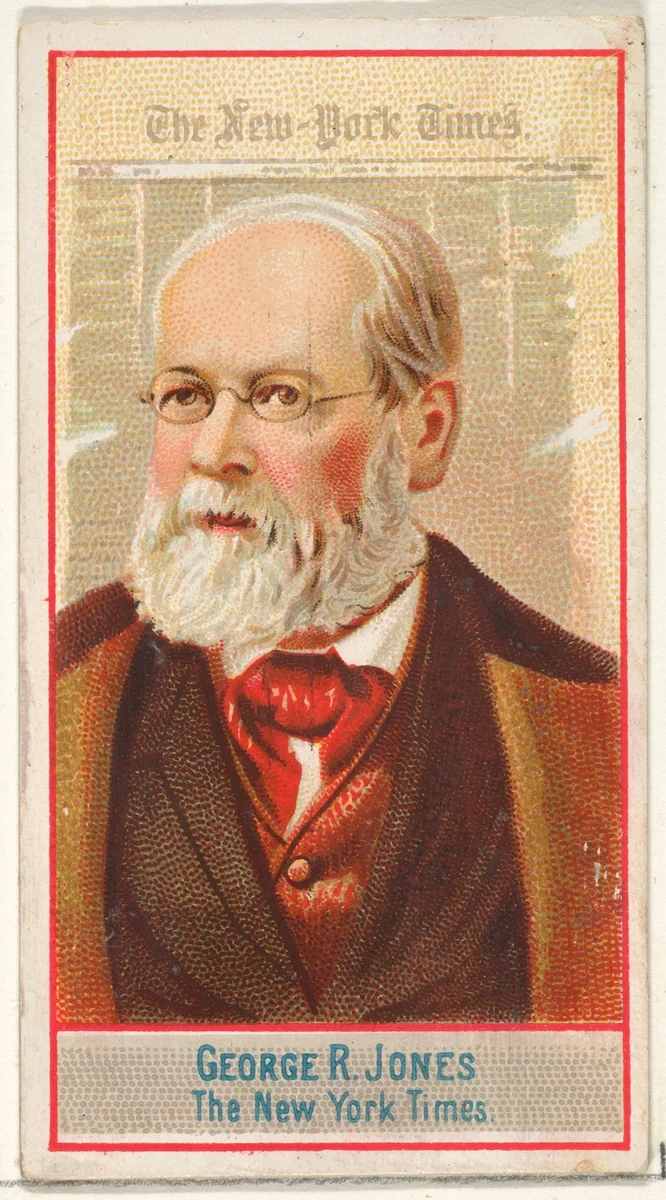 George R. Jones, The New York Times, from the American Editors series (N1) for Allen & Ginter Cigarettes Brands by Allen & Ginter, print, 1887