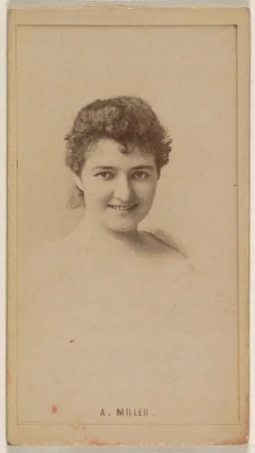 Agnes Miller, from the Actresses series (N245) issued by Kinney Brothers to promote Sweet Caporal Cigarettes by Kinney Brothers Tobacco Company, photograph, 1890
