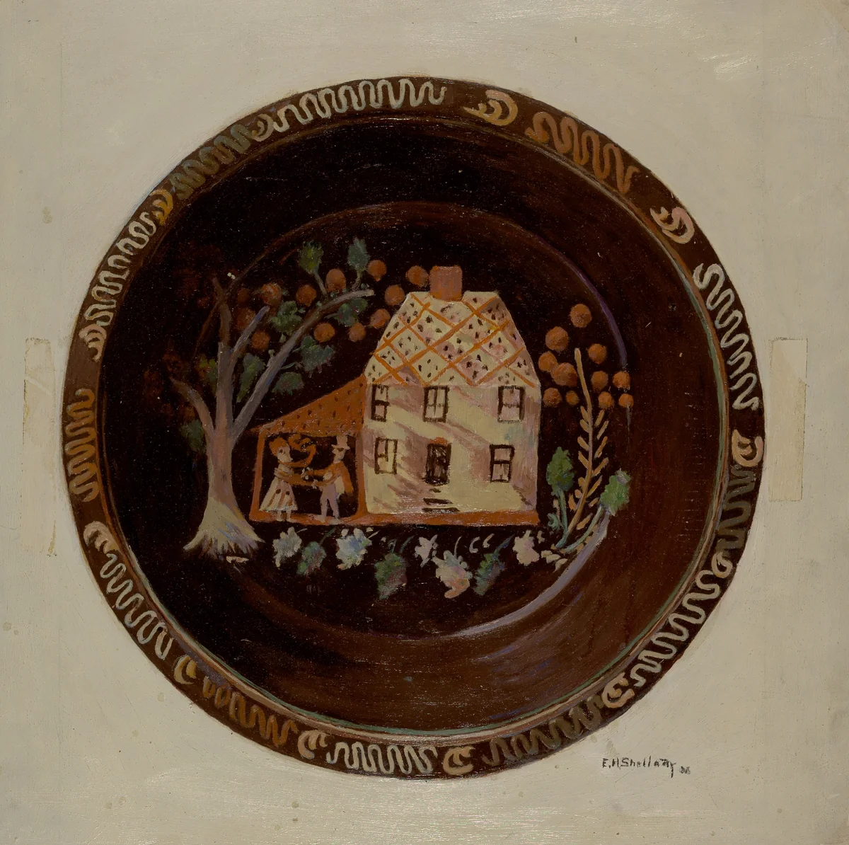 Pa. German Deep Dish by Eugene Shellady, index of american design, 1938