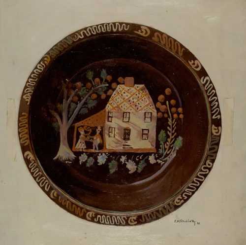 Pa. German Deep Dish by Eugene Shellady, index of american design, 1938