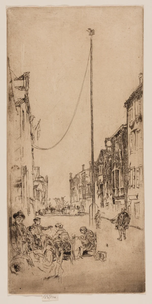 The Venetian Mast by James McNeill Whistler, print, 1879-1880