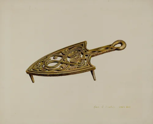 Flat Iron Stand by Amos C. Brinton, index of american design, 1939