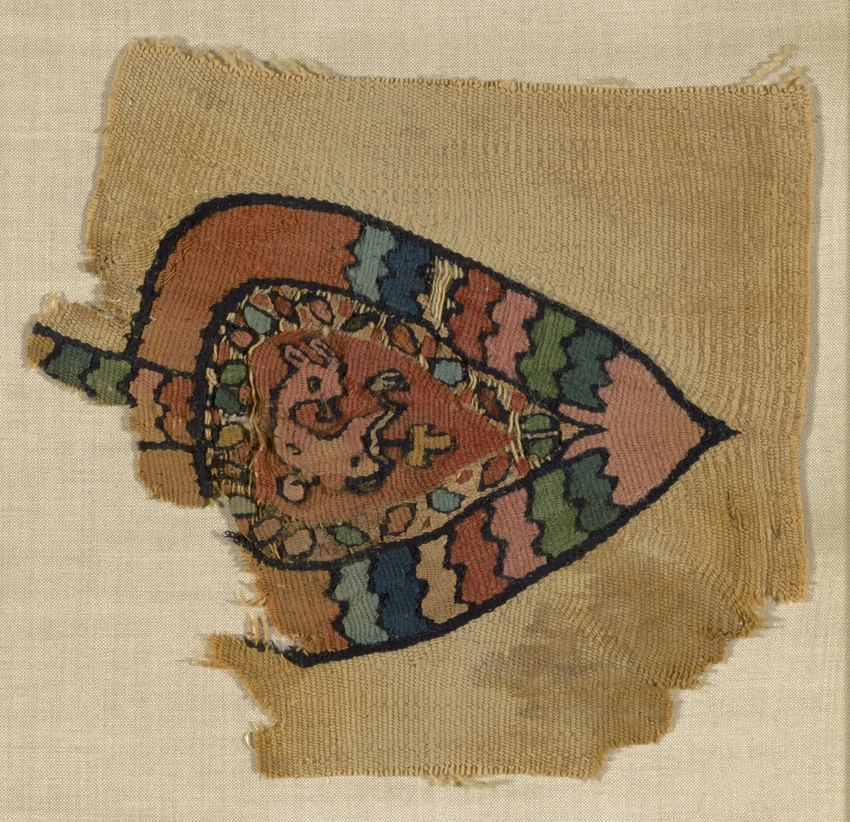 Fragment by Coptic Egypt, textile, 601-700
