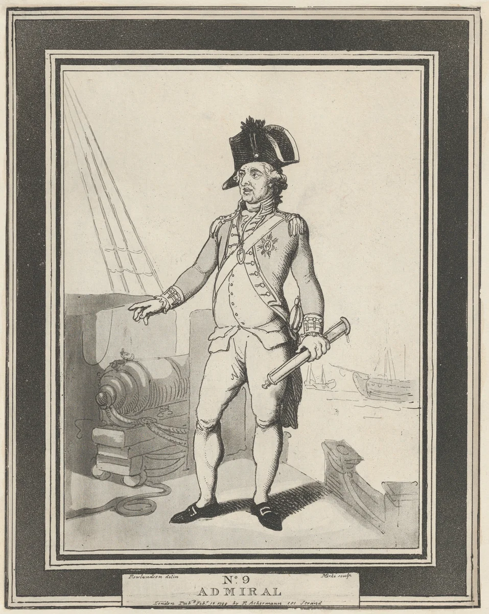 No. 9: Admiral by Henri Merke, print, 1799