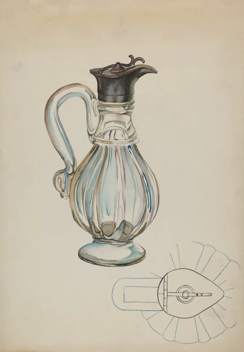 Jug by Roberta Elvis, index of american design, 1936