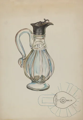 Jug by Roberta Elvis, index of american design, 1936