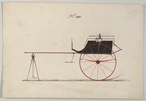 Dog Cart # 886 by Brewster & Co., drawing, 1870-1874