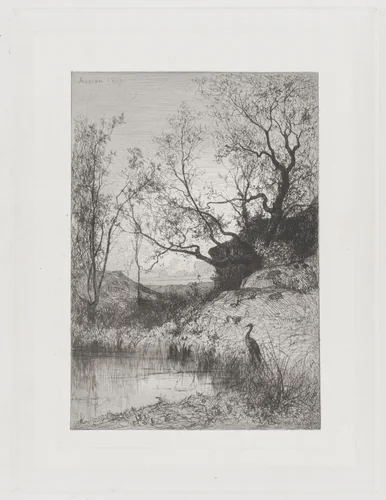 A Pond by Adolphe Appian, print, 1867