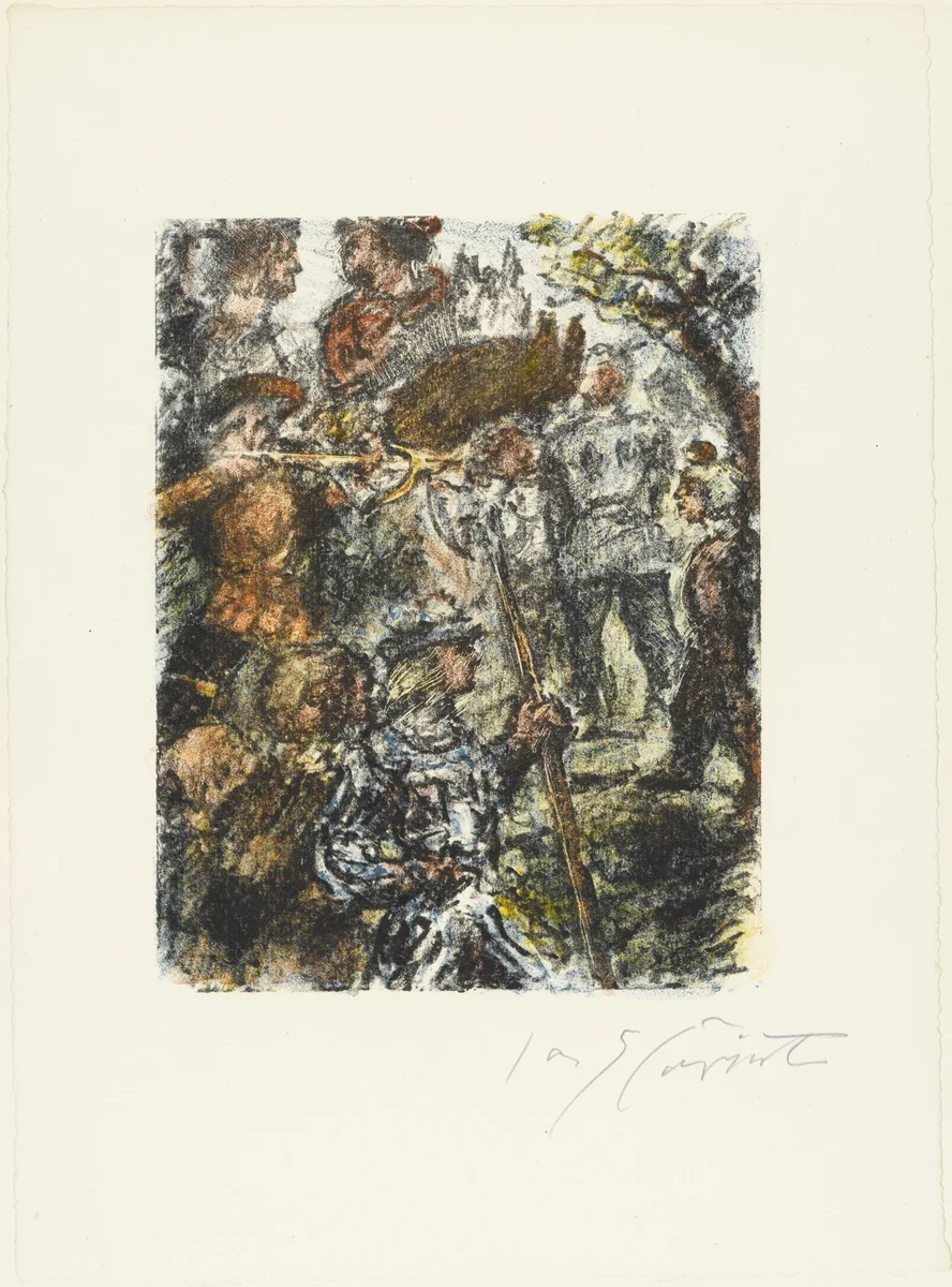 Tell's Shot (Der Tell-Schuss) from William Tell (Wilhelm Tell) by Lovis Corinth, print, 1923