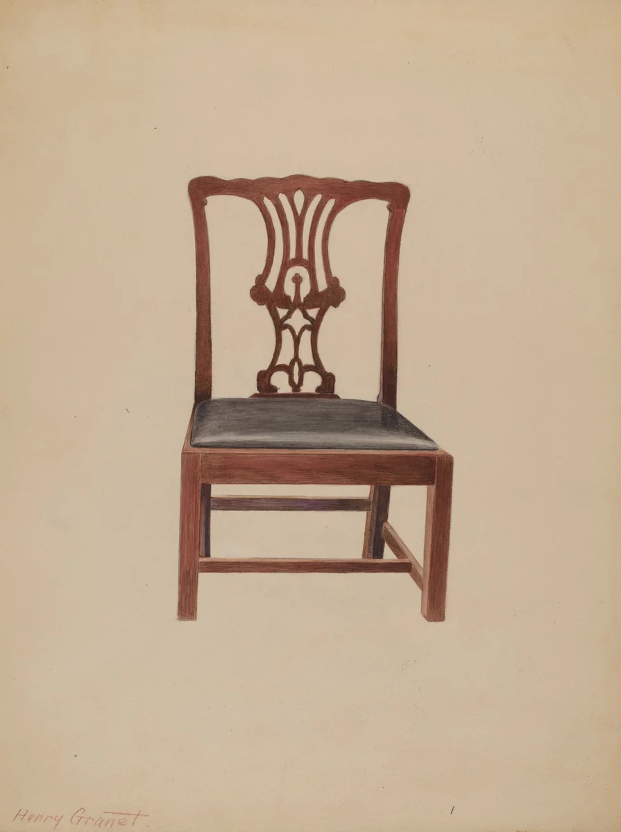 Chair by Henry Granet, index of american design, 1935-1942