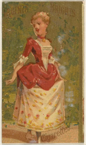 From the Girls and Children series (N64) promoting Virginia Brights Cigarettes for Allen & Ginter brand tobacco products by Allen & Ginter, print, 1886