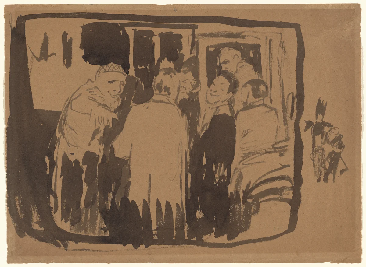 Au Théâtre Antoine by Edouard Vuillard, drawing, 1884-1894