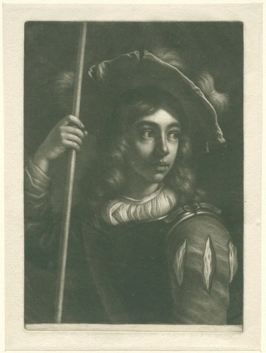 Vaandeldrager by Wallerant Vaillant, print, 1658-1677
