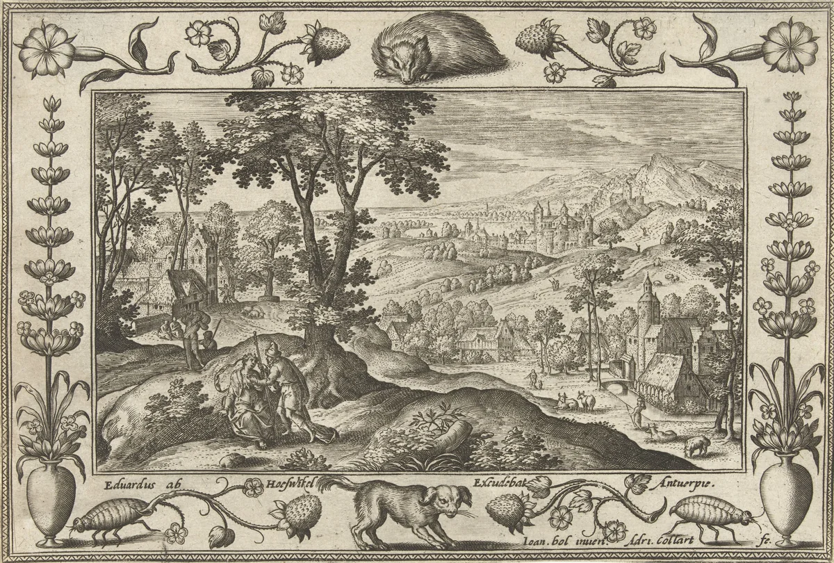 Juda en Tamar by Unknown, print, 1582-1586