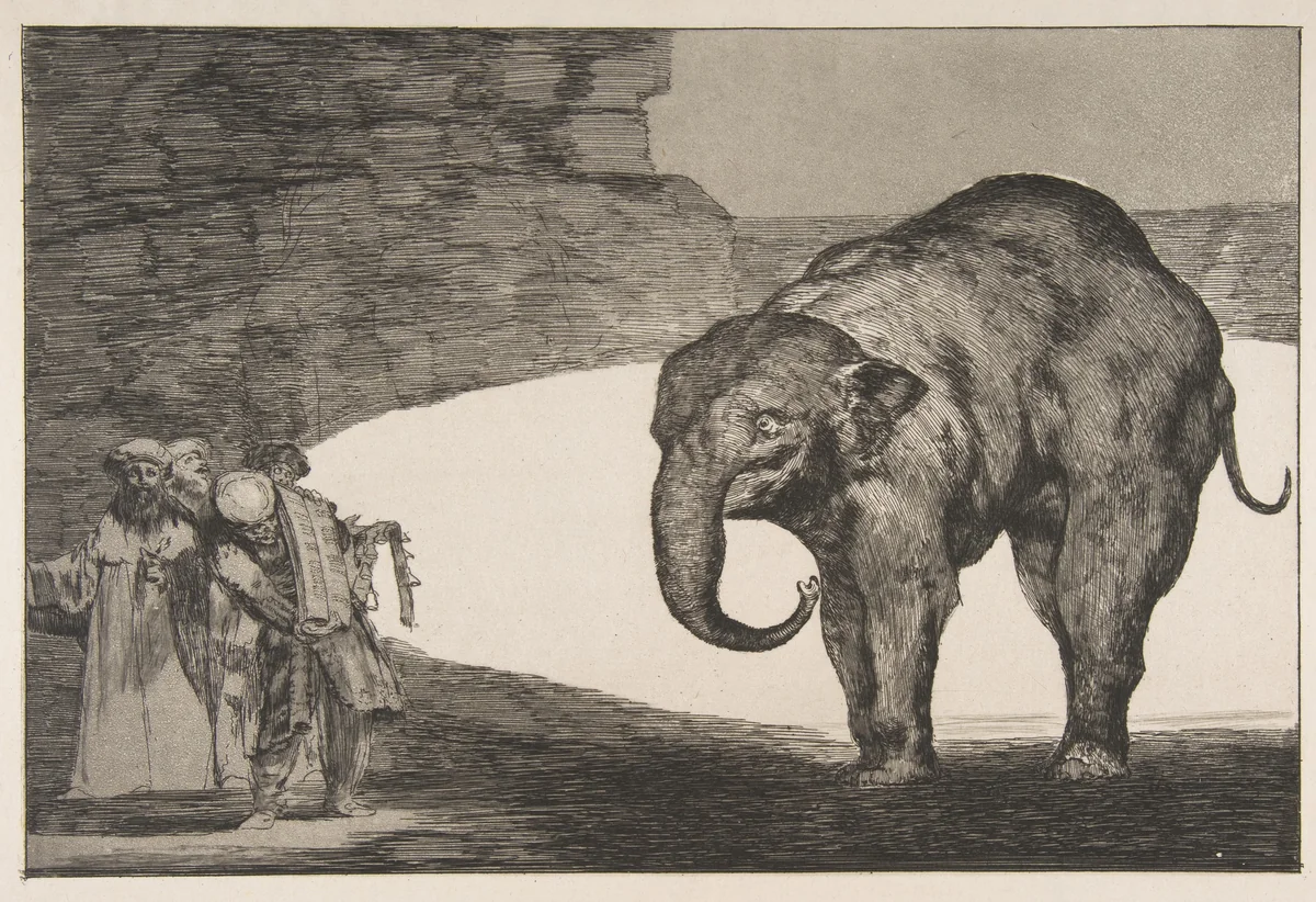 'Animal Folly' from the 'Disparates' (Follies / Irrationalities) by Goya, print, 1810-1820