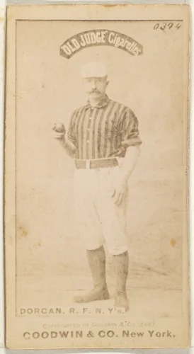Michael Cornelius Dorgan, Right Field, New York, from the Old Judge series (N172) for Old Judge Cigarettes by Goodwin & Company, photograph, 1887