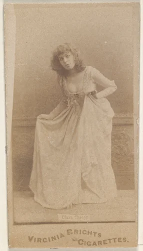 Clara Thropp, from the Actors and Actresses series (N45, Type 1) for Virginia Brights Cigarettes by Allen & Ginter, photograph, 1885-1891