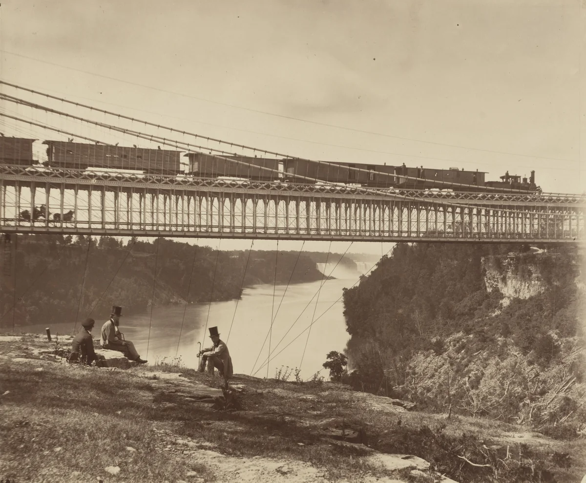 Niagara Suspension Bridge by William England, photograph, 1859