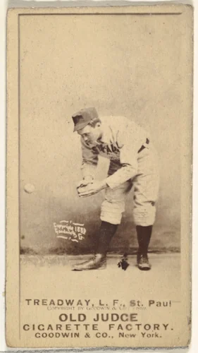 George B. Treadway, Left Field, St. Paul Apostles, from the Old Judge series (N172) for Old Judge Cigarettes by Goodwin & Company, photograph, 1888-1889