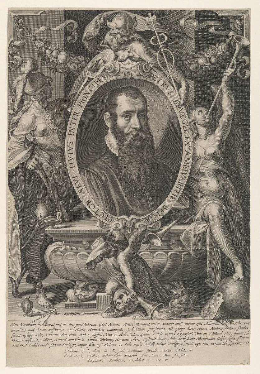 Portrait of Pieter Breughel the Younger by Aegidius Sadeler II, print, 1606