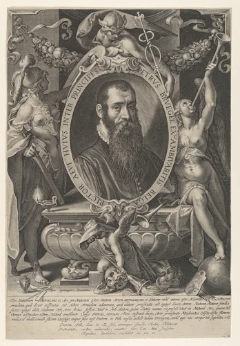 Portrait of Pieter Breughel the Younger by Aegidius Sadeler II, print, 1606