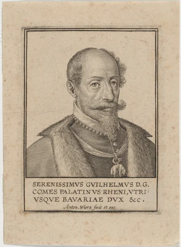 William V, Duke of Bavaria by Anton Wierix II, print, 1552-1624