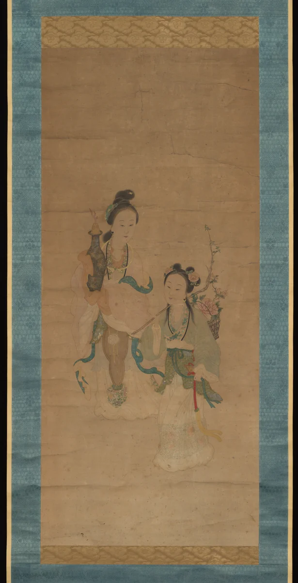 Two Ladies by Unidentified Artist, painting, 1700-1799