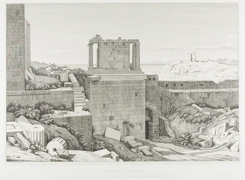 The Acropolis of Athens by Théodore Caruelle d' Aligny, print, 1845