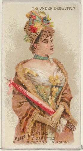 Under Inspection, from the Parasol Drills series (N18) for Allen & Ginter Cigarettes Brands by Allen & Ginter, print, 1888