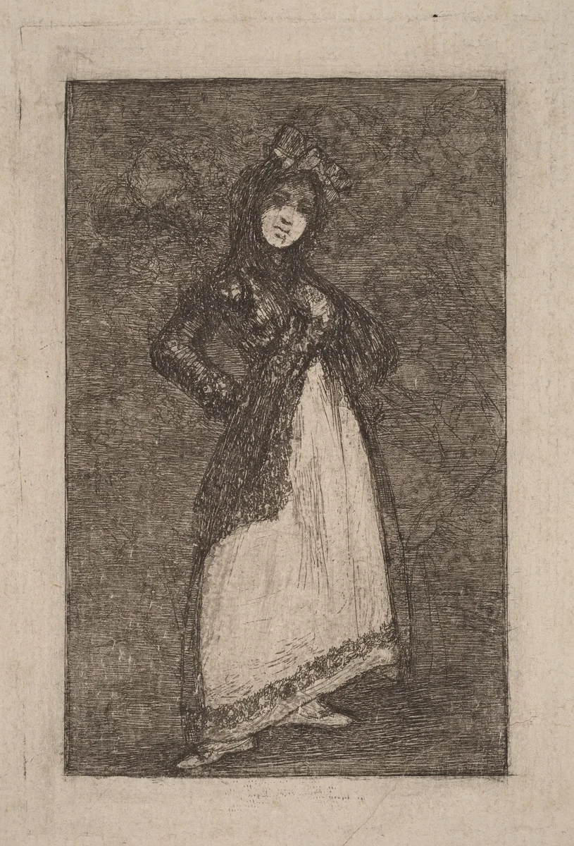 Maja by Francisco Goya, print, 1824-1828