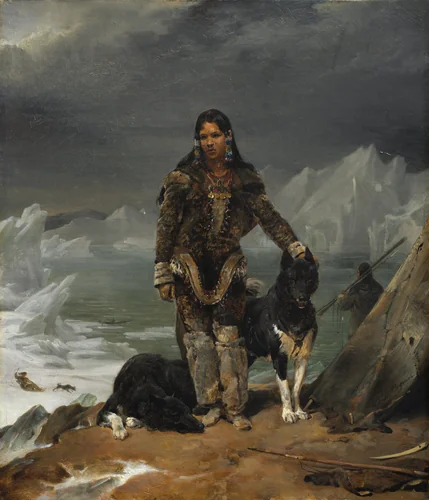 A Woman from the Arctic by Léon Cogniet, painting, 1826